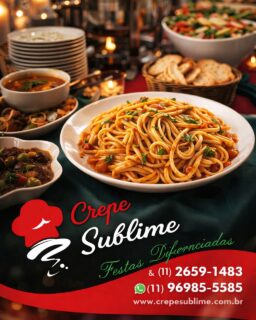 Experiência Italiana sem sair de casa!

Que tal transformar seu evento em um verdadeiro banquete italiano? Nosso buffet de massas em domicílio leva até você o sabor autêntico da Itália, com pratos preparados na hora, ingredientes selecionados e aquele toque artesanal que faz toda a diferença.

* Cardápio variado: massas frescas, molhos clássicos e opções personalizadas
* Serviço completo: equipe profissional cuidando de tudo
* Ideal para aniversários, reuniões e eventos especiais

Encante seus convidados com uma experiência gastronômica única, prática e deliciosa!

* Entre em contato e monte seu menu perfeito.

#BuffetEmDomicilio #MassasItalianas #EventoPerfeito #Gastronomia #ComidaItaliana