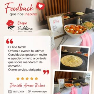 Transforme seu evento em uma experiência inesquecível com o Crepe Sublime! 🥞
Se você procura um buffet de crepe em São Paulo que una sabor, qualidade e um atendimento impecável, nós temos a solução perfeita. Nosso buffet de crepe francês em domicílio leva praticidade, elegância e crepes preparados na hora para casamentos, aniversários, eventos corporativos e confraternizações.
🍴 Ingredientes selecionados
🥞 Recheios salgados e doces irresistíveis
🎉 Atendimento profissional e personalizado
📍 Atendimento em São Paulo e Grande São Paulo
Surpreenda seus convidados com um buffet que conquista pelo sabor e pela qualidade. Solicite seu orçamento e reserve sua data!
📲 Entre em contato e faça do seu evento um momento especial.
#BuffetDeCrepe #BuffetDeCrepeSP #BuffetDeCrepeEmSãoPaulo #CrepeFrancês #CrepeEmDomicílio