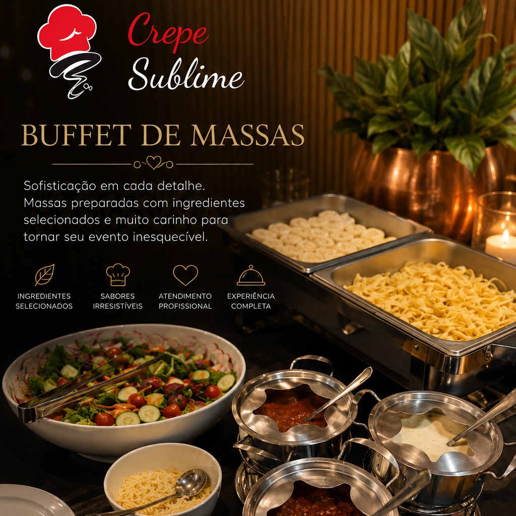 BUFFET DE CREPE E BUFFET DE MASSAS EM DOMICÍLIO EM SÃO PAULO
Quer transformar seu evento em uma experiência deliciosa e sofisticada? A Crepe Sublime oferece Buffet de Crepe em domicílio em São Paulo e Buffet de Massas em domicílio, levando sabor, qualidade e praticidade até você!
Buffet de Crepe Francês com opções de recheios salgados e doces, preparados na hora e servidos com todo o cuidado.
Buffet de Massas em Domicílio com massas, molhos e acompanhamentos deliciosos, perfeito para festas, aniversários, casamentos, confraternizações, eventos corporativos e celebrações especiais.
Nosso serviço de buffet em domicílio em São Paulo e Grande São Paulo une ingredientes selecionados, apresentação impecável e uma equipe preparada para tornar seu evento inesquecível.
📍 Atendimento em São Paulo e região
🥞 Buffet de Crepe
🍝 Buffet de Massas
🏠 Buffet em Domicílio
🇫🇷 Crepe Francês
🎉 Buffet para Festas e Eventos
💍 Casamentos e Confraternizações
🏢 Eventos Corporativos
Crepe Sublime – sabor, qualidade e praticidade no seu evento!
📲 Entre em contato e solicite seu orçamento.
#BuffetDeCrepe #BuffetDeMassas #BuffetEmDomicilio #BuffetDeCrepeEmDomicilio #BuffetDeMassasEmDomicilio #CrepeFrances #BuffetEmSaoPaulo #BuffetSP #BuffetParaFestas #BuffetParaEventos #BuffetDomiciliar #CrepeEmSaoPaulo #MassasEmSaoPaulo #BuffetSaoPaulo #CrepeSublime
