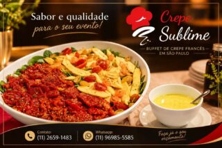 BUFFET DE CREPE FRANCÊS EM SÃO PAULO

Está planejando uma festa, aniversário, casamento, confraternização ou evento corporativo? A Crepe Sublime leva até você uma experiência completa de sabor, qualidade e elegância com nosso buffet de crepe francês em São Paulo.

Nosso buffet de crepe em domicílio é preparado para proporcionar praticidade aos anfitriões e uma experiência deliciosa aos convidados. Trabalhamos com ingredientes selecionados, recheios salgados e doces, produtos frescos e uma equipe qualificada para cuidar de cada detalhe do seu evento.

Atendemos festas e eventos em diversas regiões de São Paulo, incluindo Zona Sul, Zona Norte, Zona Leste, Zona Oeste e Centro, além de cidades da Grande São Paulo.

✨ Por que escolher a Crepe Sublime?
✔️ Buffet de crepe francês
✔️ Buffet de crepe em domicílio
✔️ Crepes salgados e doces
✔️ Ingredientes e produtos de qualidade
✔️ Equipe profissional e atendimento personalizado
✔️ Organização, limpeza e praticidade
✔️ Atendimento para festas e eventos

Se você procura buffet de crepe francês em São Paulo, crepe para festa, buffet em domicílio ou buffet de crepe para eventos, fale com a Crepe Sublime e solicite seu orçamento.

📲 WhatsApp: (11) 96985-5584

Crepe Sublime — sabor, qualidade e elegância para o seu evento! #crepeparafesta #buffet #BuffetDeCrepe #festaemfamília